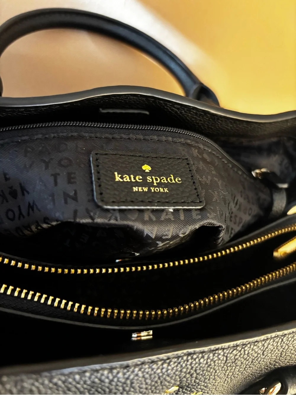 kate spade New York Black Pebbled Leather Satchel